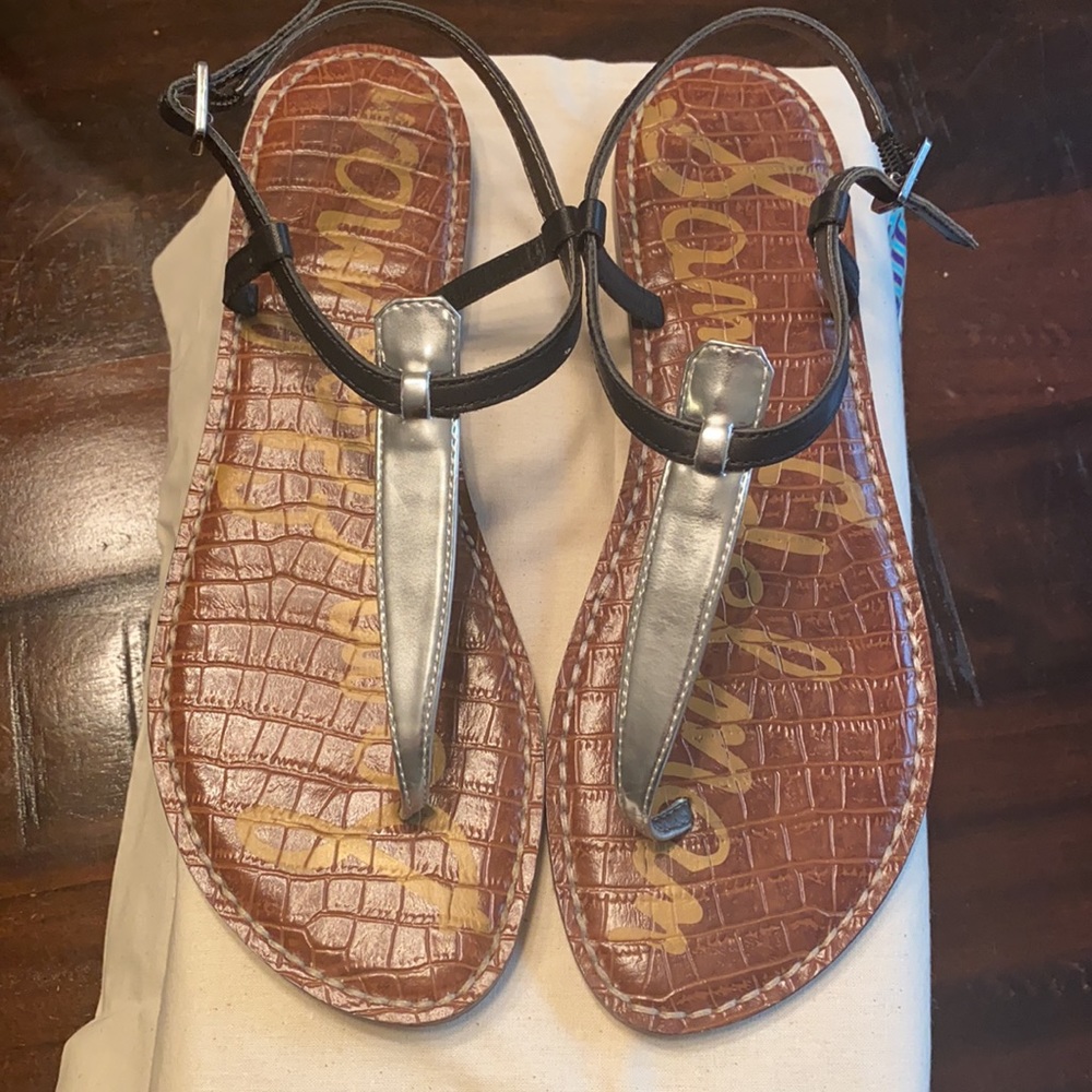 Sam Edelman T Strap Thong Sandel 10 Gigi Leather